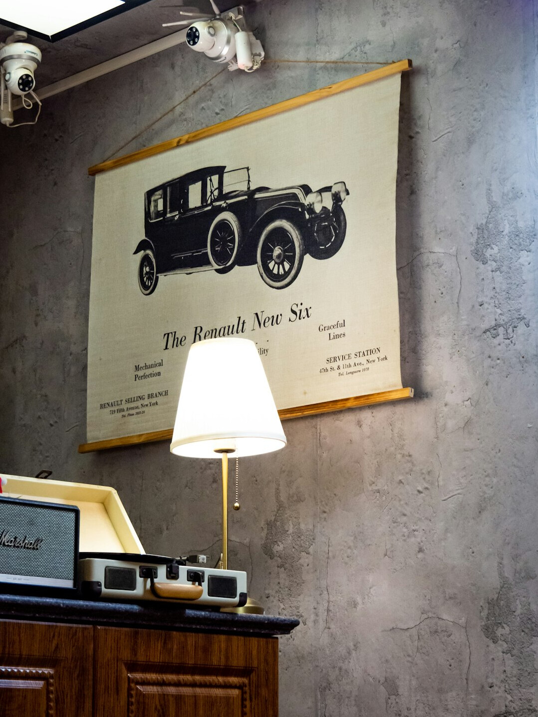 retro car advertisement