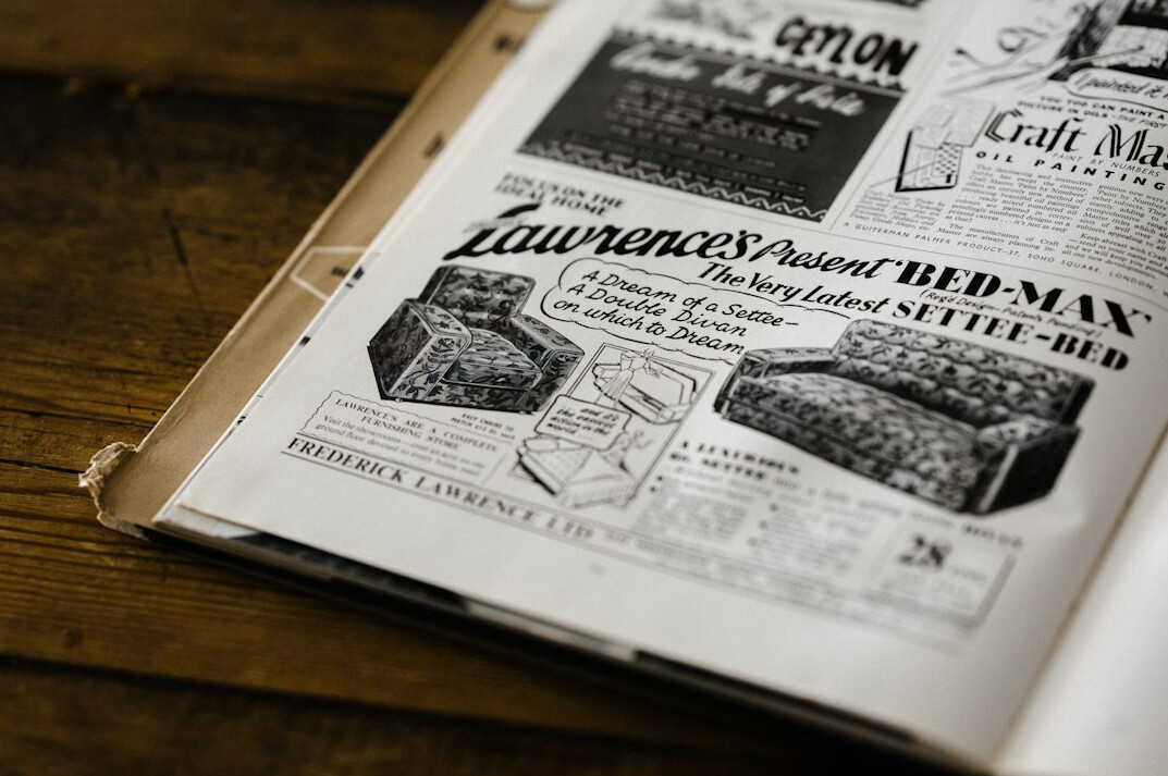 old printed advertisement